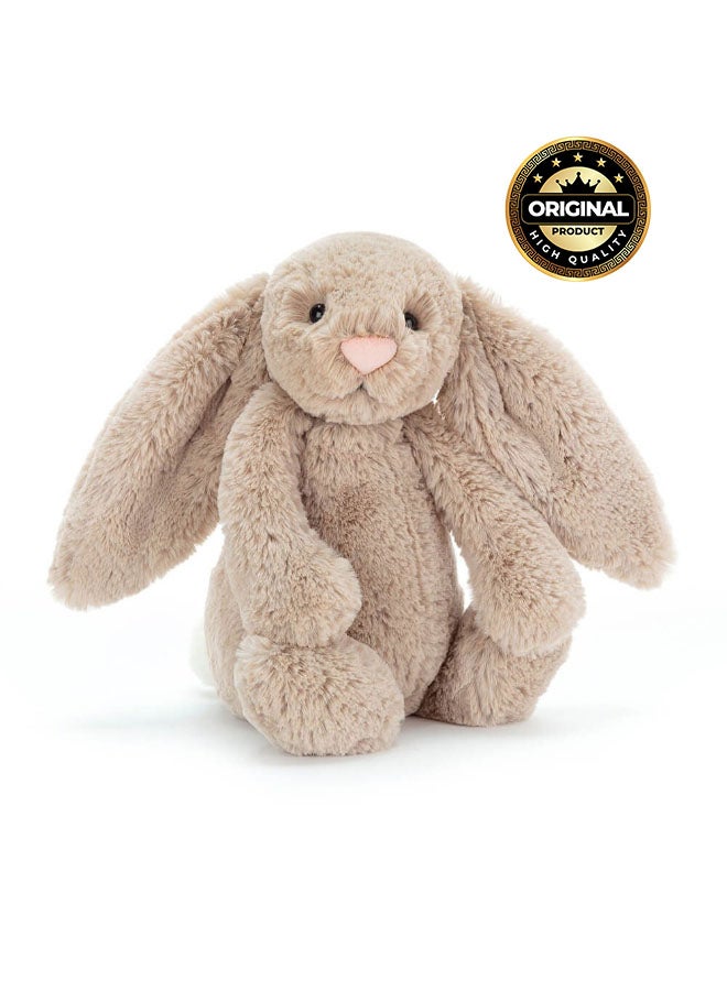 Jellycat أرنب بيج خجول محشو – لعبة ناعمة محشوة بأرجل مرنة، هدية عيد الحب لطيفة للأطفال والبالغين، مجموعة جليكات، 28 سم - Image 1